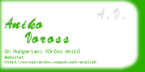 aniko voross business card